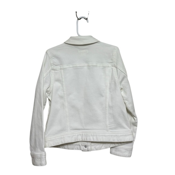 NWT J. Crew Factory Crewcuts Girls' White Jean Jacket - Size 6-7 - Picture 3 of 7